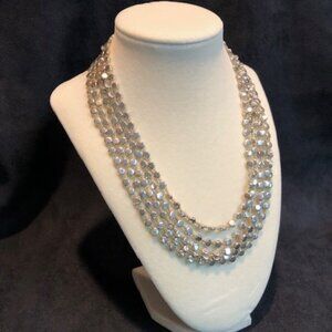 Chico's necklace - 4 strands of silver tone circles.